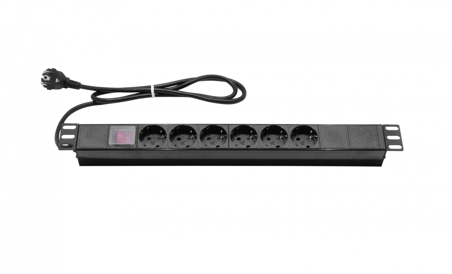 RG6SH PDU 16A Enchufes 6-Hembra-Schuko in-Schuko Rack cable1,8m inc/M6-4KIT