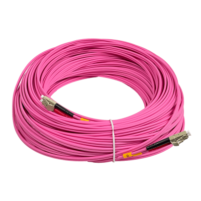 JF4LL50 Cable de fibra óptica dúplex multimodo OM4 LC-LC 50/125µm, diámetro 3mm, cubierta LSZH, 50 metros