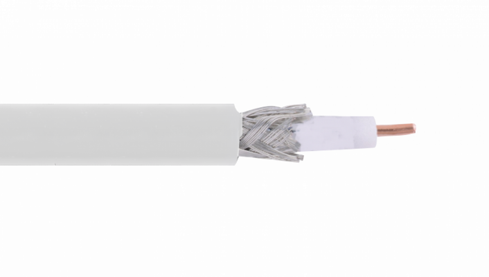 RG59W-LIQ RG59 270mt Blanco Aleación-CCS Cable Coaxial RG-59