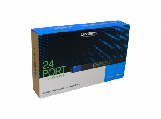 LGS124P LINKSYS 24-1000(12-PoE+at) 120W-tot No-Administrable Rack 100-240VAC