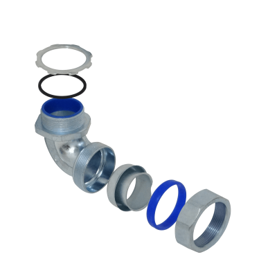 M50-SAC Codo Metalico 50mm Prensacable Estanco para Flexible Aislacion IP65