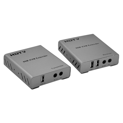 KVM-HU Extensor KVM HDMI más 2 USB 1080p sobre cable UTP CAT5E/CAT6 hasta 60 metros mediante un solo cable RJ45