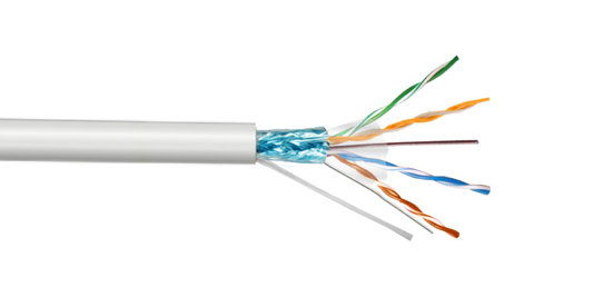 CBXC-FW3 LINKCHIP Calibre 25 AWG / 0,45 mm Conductor de Aleación de Aluminio Revestido de Cobre Cubierta de Polietileno para Exteriores Blanco Cable F/UTP 305 Metros