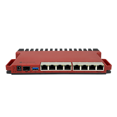 L009UIGS-RM MIKROTIK Router 8 puertos Gigabit 1 puerto SFP 2.5G L5 USB3.0 Consola RJ45 PoE entrada/salida montaje en rack 1U