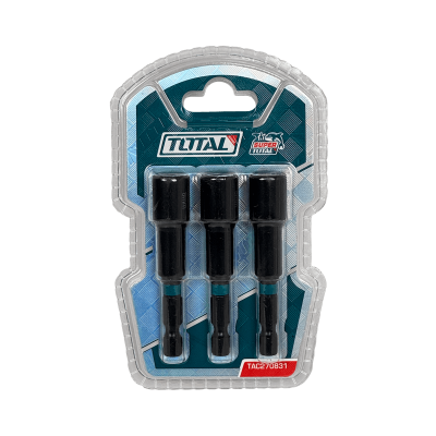 SET-PH TOTAL Juego 3 Puntas Hexagonales 8mm 1/4 Longitud-65mm TAC270831