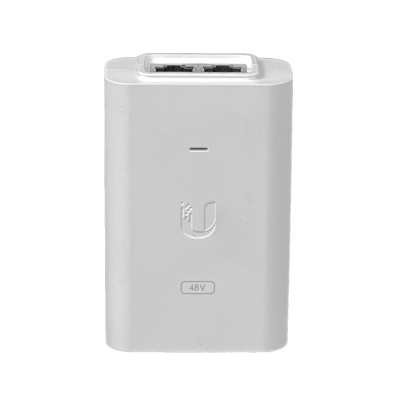 POE-48-24W-G-LIQ. REACONDICIONADO UBIQUITI conector Gigabit inyector PoE tensión 48V potencia 24W 2 conectores RJ45 alimentación 220VAC referencia UBI-POE-48-5G requiere cable específico