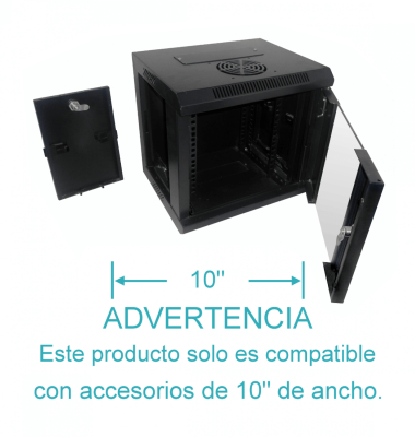 RK1006-3L LINKMADE Bastidor 6U 10-PULGADAS-ANCHURA 30CM-PROFUNDIDAD NEGRO
