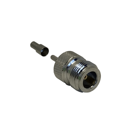 NH1C Conector Hembra tipo N para cable RG316, crimpeable, compatible con CA100 y RG174