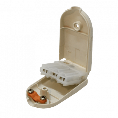 EHV2PTW KALOP Conector Hembra 2P+T Blanco 10A Enchufe móvil con puesta a tierra KL44422