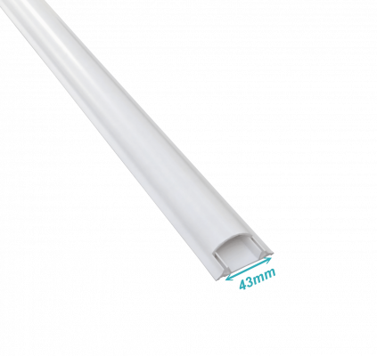 CC-P4814 LINKCHIP 48x14mm 2mt 1,4mm-Tapa 1,1mm-Base PVC Canaleta de Piso Blanca