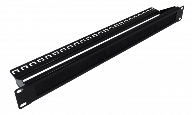 RAP-1CS LINKMADE TAPA-SOPORTE-POSTERIOR 1U C/APERTURA-CEPILLO P/RACK-19P