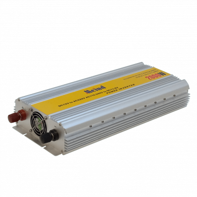 INV-2000W Inversor 2000W Continuos 4000W Pico Entrada 12VDC Salida 220VAC con Ventilador y 2 Tomas Universales