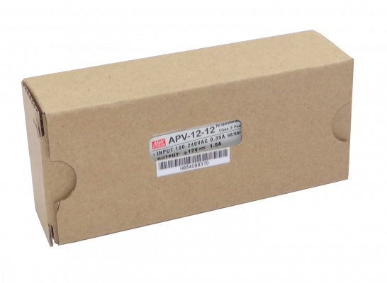 APV-12-12 MEANWELL 12V 12W 1A 100-240VAC Fuente-Poder Plastica IP30 Sellada