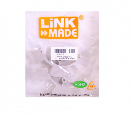 20-02 LINKMADE COMPARTIMENTO PLÁSTICO GESTOR DE CABLES 2-ABERTURAS-SEMICIRCULARES