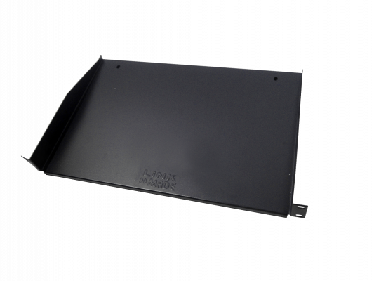 RB1-3LL Bandeja fija negra LINKMADE de 1U para rack, 30cm de profundidad, superficie lisa, requiere tornillería
