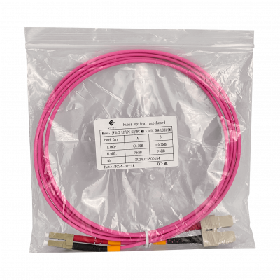 JF4LC2 LSZH 2 metros LC-SC OM4 Multimodo MM Dúplex Latiguillo de Fibra 50/125µm 3,0mm