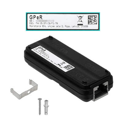 GPER MIKROTIK Extensor de red UTP con repetidor de 100 a 210 metros, alcance máximo 1,5km, requiere alimentación PoE 24V pasivo o 802.3af/at