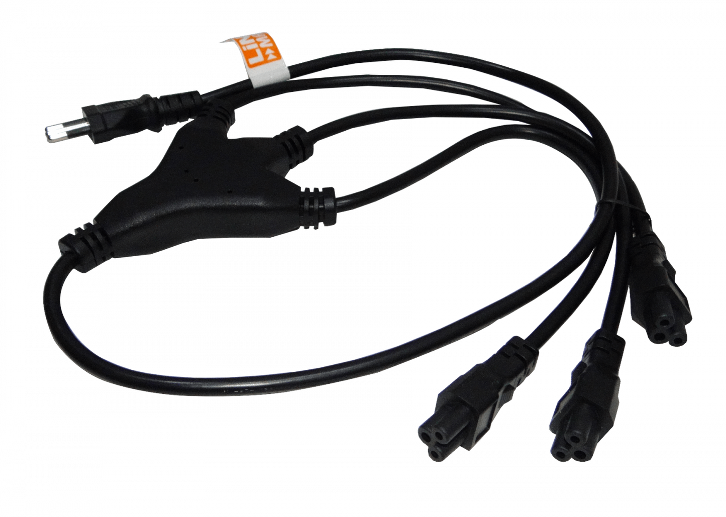CIMT3 Alargador Triple 0,9mt Negro Enchufe-Hembra Clavija-Macho Cable Alimentación 6A 3x0,75mm2