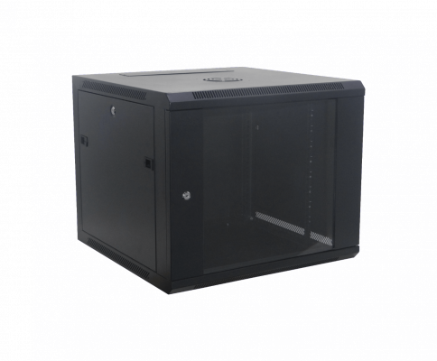 RK09-6L 60cm-Profundidad 9U Armario Rack Pared Negro incl-M6-2U