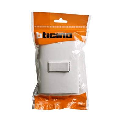 1100BN BTICINO MODUS Interruptor Unipolar 10A Armado con Base y Tapa Blanca 912