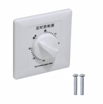 TIMER-60 Interruptor horario mecánico 60 minutos formato 86x86mm 220VAC 10A 2000W