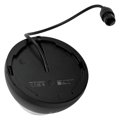 UVC-AI-DOME-B Cámara IP Domo Negro Resolución 4K Ángulo Visión 110º Alcance IR 40m Protección IK10 Requiere Micrófono/Parlante PoE
