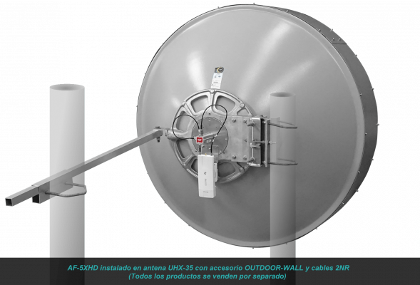 UHX-35 ALGCOM ISO+RAD 5GHz 1,2m 33-36dBi 6GHz 4,9-6,4GHz 2x2 2-N-H Antena