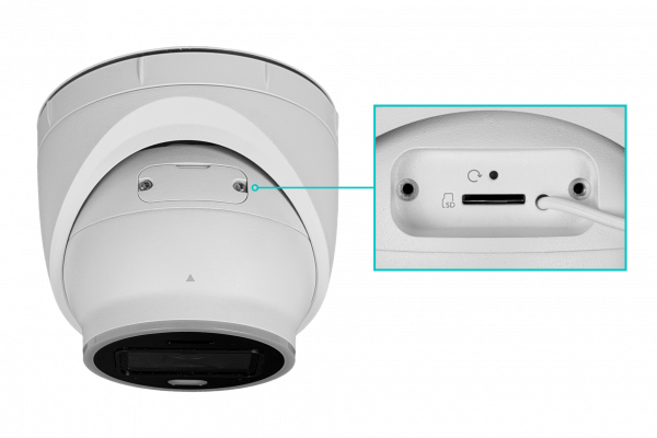 UVC-AI-TURRET-W UI Blanco MiniDomo 8MP AI V57º 1-1000 IP66 IK08 CamaraIP IR40 req-PoE+