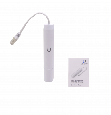 INS-3AF-O-G UBIQUITI Convertidor PoE Pasivo para Exterior Gigabit 802.3af Entrada 48V Salida 24V por Cable