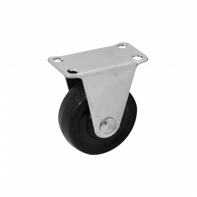 RUEDA-1 Rueda fija de 1 pulgada color negro con capacidad de carga de 18Kg 25x46x53mm