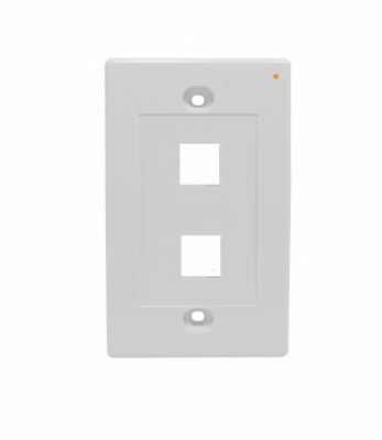 FP2WL LINKMADE Blanco 2-Keystone Placa Pared Vertical 70x114mm