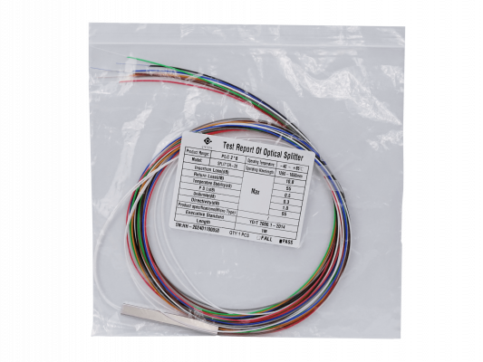 DIVE-08 Divisor Óptico XPON/XGPON de 1 Metro 2x8 sin Conectores que Requiere Empalme por Fusión G657A1