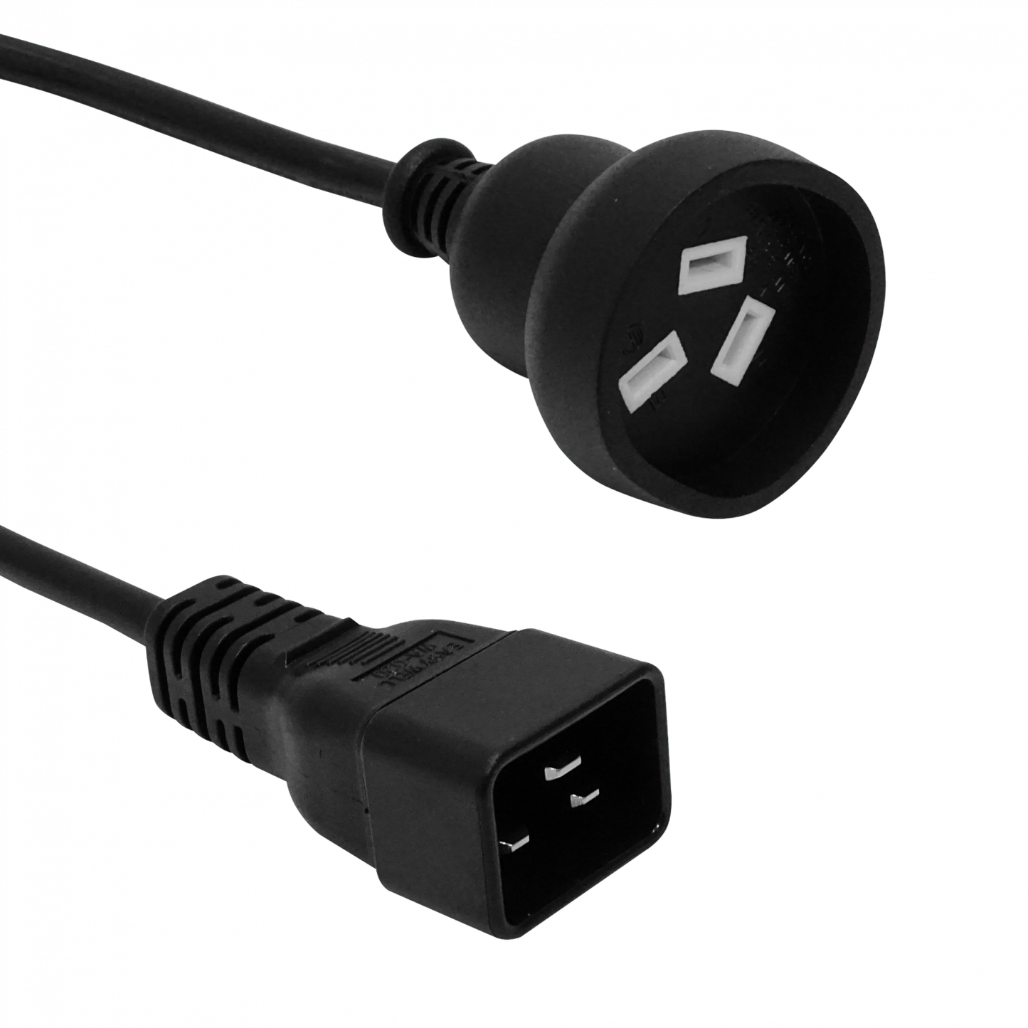 NDMR C20-Macho I-Hembra Cable Alimentación Negro 0,5mt Tipo-I=Argentina/Australia