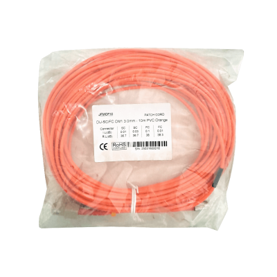 JFMCF10 Latiguillo de fibra óptica multimodo OM1 dúplex SC-FC 10 metros 62.5/125µm LSZH
