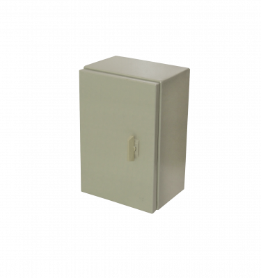 ST2-315 TIBOX Gabinete metálico beige 300x200x150mm 1 puerta sin cerradura IP66 con placa de montaje