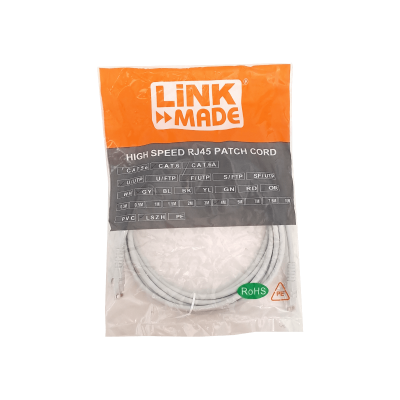 CP6G-40L LINKMADE 4 metros Cat6 U/UTP Gris LSZH Cable de Parcheo Ensamblado Multihilo