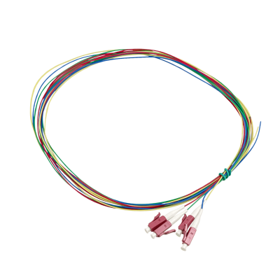 JF4L-4 Pack de 4 pigtails LC/UPC multimodo OM4 de 1.5 metros, fibra 50/125um con revestimiento de 0.9mm