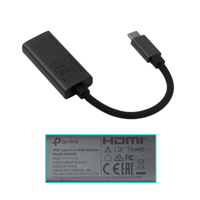 UA520C TP-LINK USB-C-M a HDMI-H 4K 60Hz 3.0 Adaptador Cable 10cm