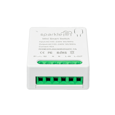 HOME-SW Interruptor relé inteligente para Apple HomeKit 100-250VAC 16A con conectividad WiFi para domótica IoT
