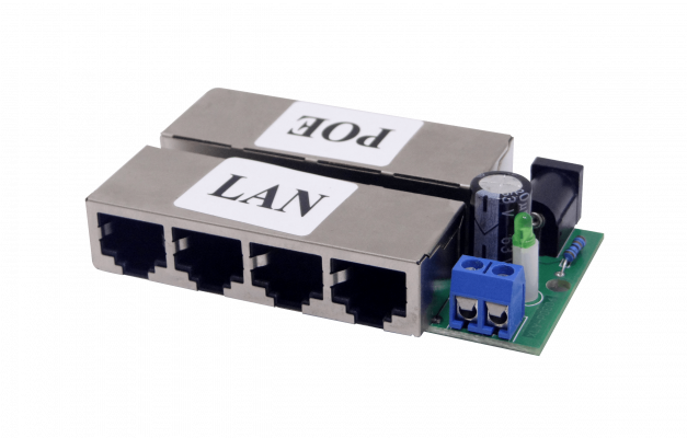 POEPASS-4 Inyect PoE Pasivo 4-puerto 8-RJ45 2pin/Jack-5,5x2,1mm req-FuentePoder