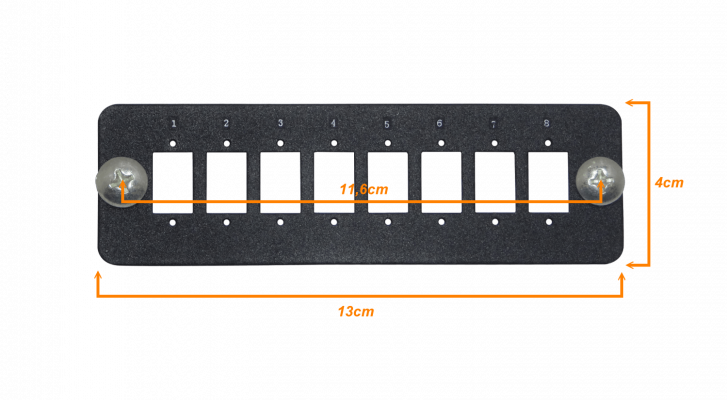 CL-3P 8-SC-SX 8-LC-DX Bastidor 130mm para montaje en Rack 1U-3 Puertos (Requiere Acopladores)