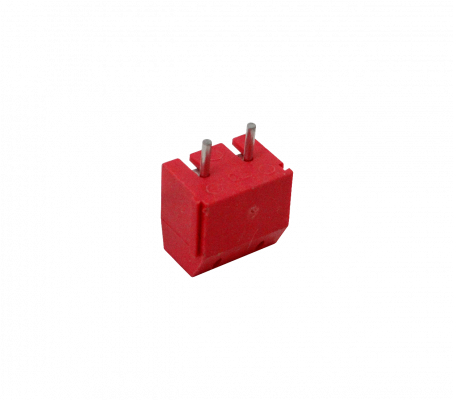 REGLETA-2PR Rojo 16-Amperios 2-Polos Bornera-Tornillo 300V-Máx 16A-Máx AWG22-14 Paso 5,08mm