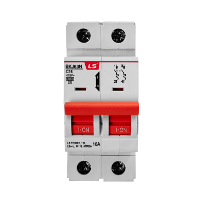 AUTOMATICO2-16A Interruptor Termomagnético Bipolar 2x16A 6kA 230/400V Curva C16