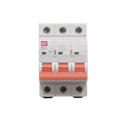 AUTOMATICO-63A3 Disyuntor Magnetotérmico Trifásico 3 Polos x 63A Poder de Corte 15kA Tensión 230/400V Curva C Modelo BKN-b