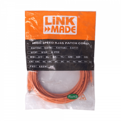 CPCB-70L LINKMADE Invertido 7metros Cat5e Naranja UUTP CablePatch CrossOver 568A/568B