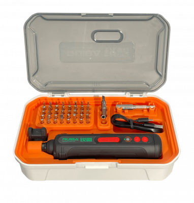 LLADOR-USB RUI Kit de Destornillador Inalámbrico Recargable 36 Puntas con Luz LED y Puerto USB
