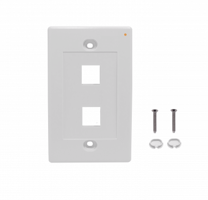 FP2WL LINKMADE Blanco 2-Keystone Placa Pared Vertical 70x114mm