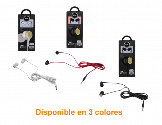 AUDIFONOS-1662 Audifono Microfono Aislacion 1-3,5mm 3.5mm-120cm JY-356 Negro/Blanco