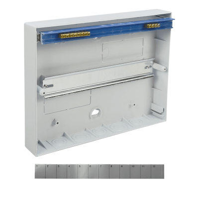CADIN-12S LEXO Tablero de Superficie LSZH para 12 Módulos con Riel DIN IP41 IK08 5399112