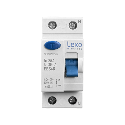 DIFERENCIAL-25A LEXO 2x25A 2P 30mA Disyuntor Diferencial RKN Seguridad Riel-Din